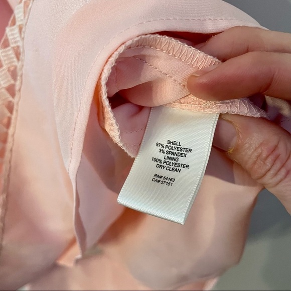 Eliza J 3/4 Bell Sleeve Lace Accent Pastel Pink Peach Dress 16 - Picture 12 of 15